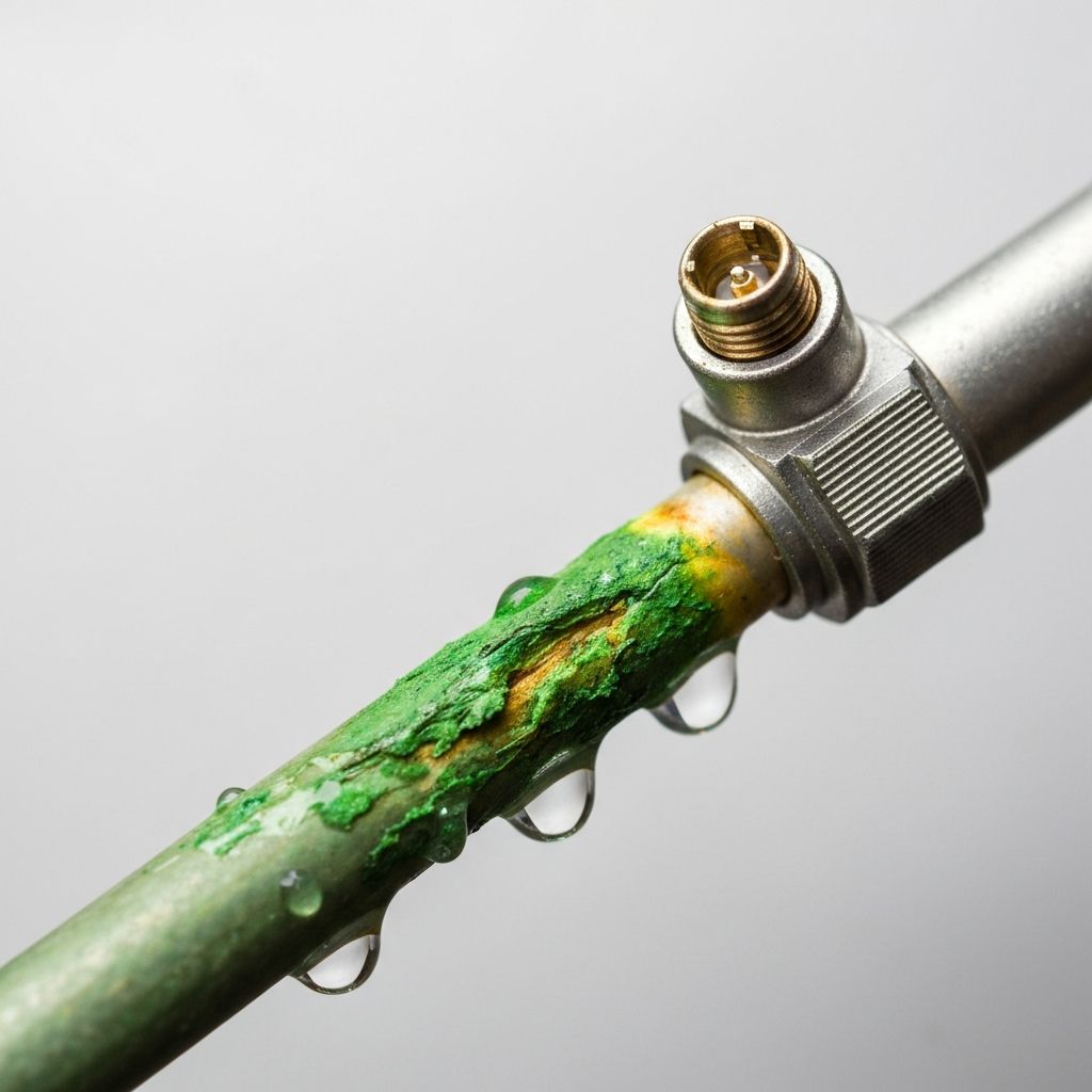 Corroded antenna connector causing TV reception problems