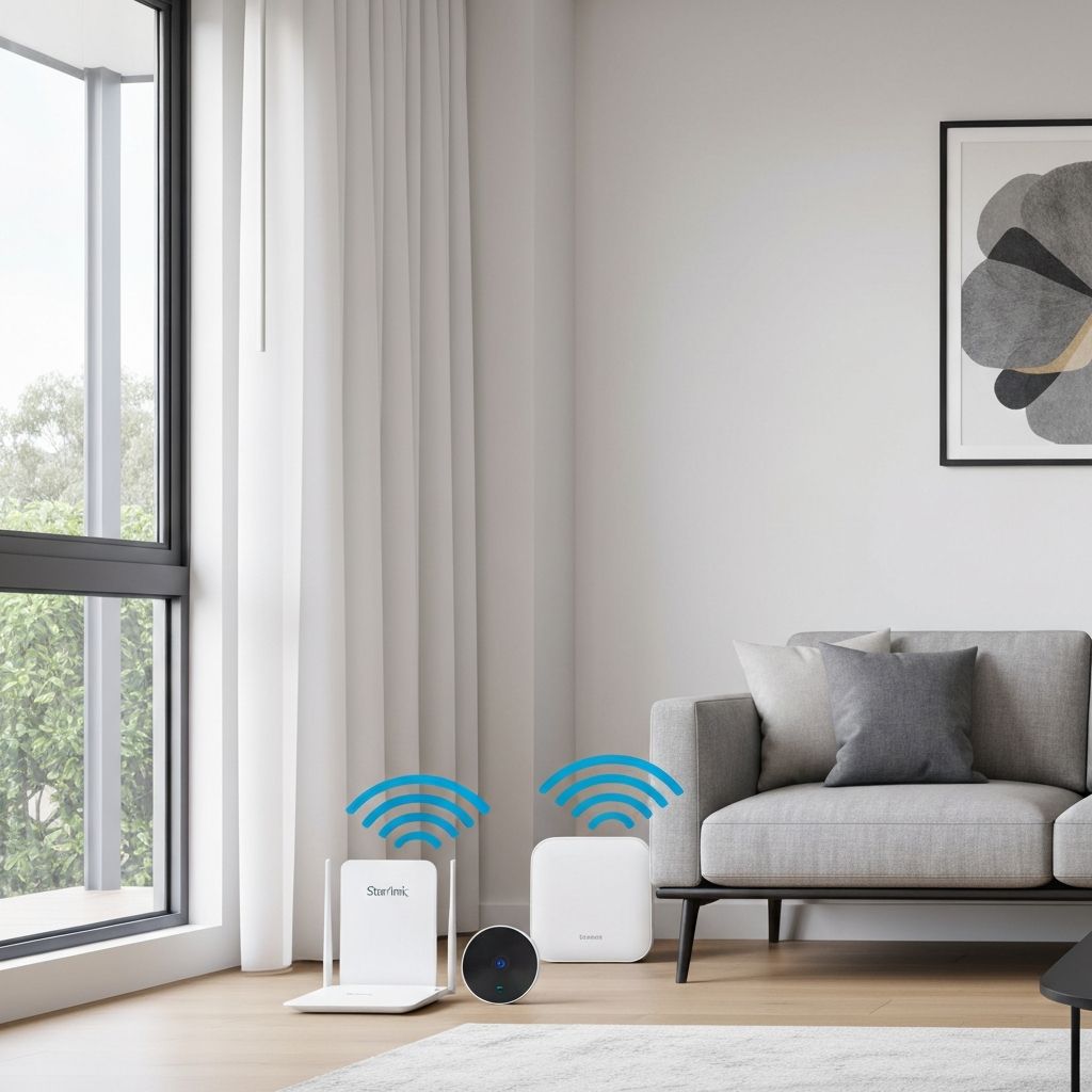 Starlink router placement affecting home Wi-Fi speeds in Perth