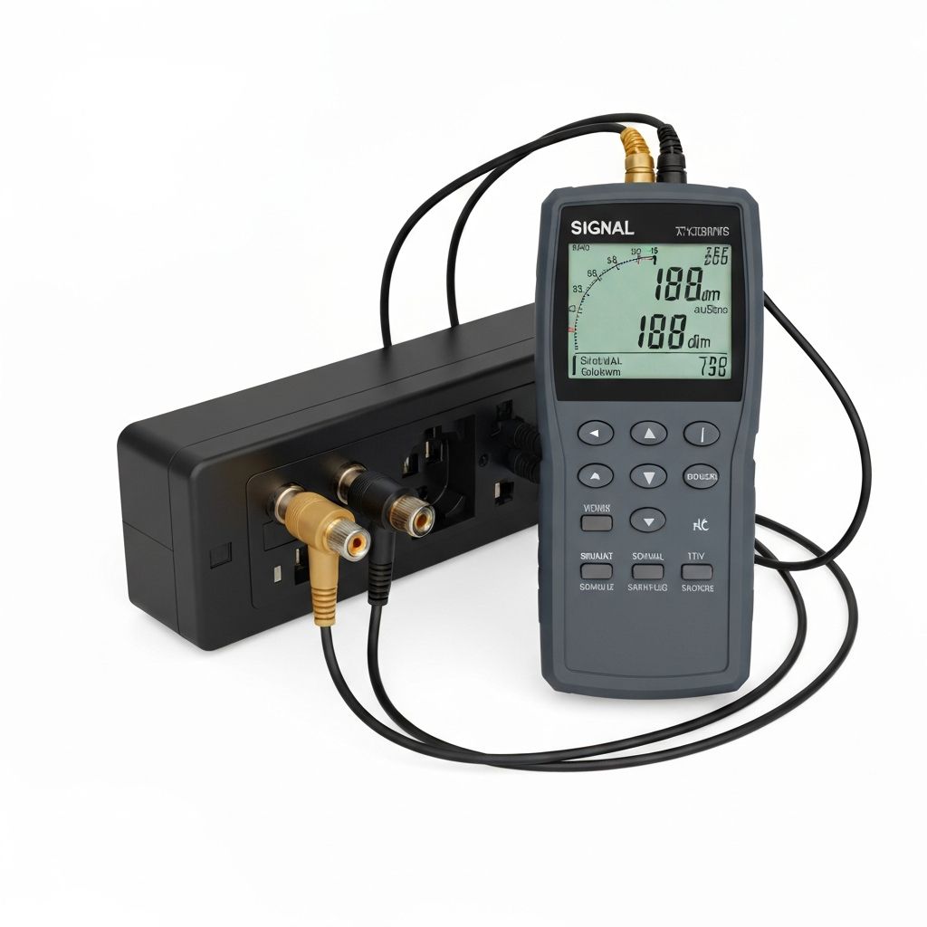 Testing signal strength after installing a new TV point